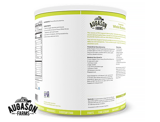 Augason Farms: Freeze-Dried Whole Blueberries Can